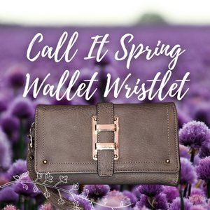 3/$20 Call It Spring Gray Buckle Wallet Wristlet